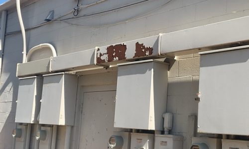 Rusted Utility Boxes & Conduits