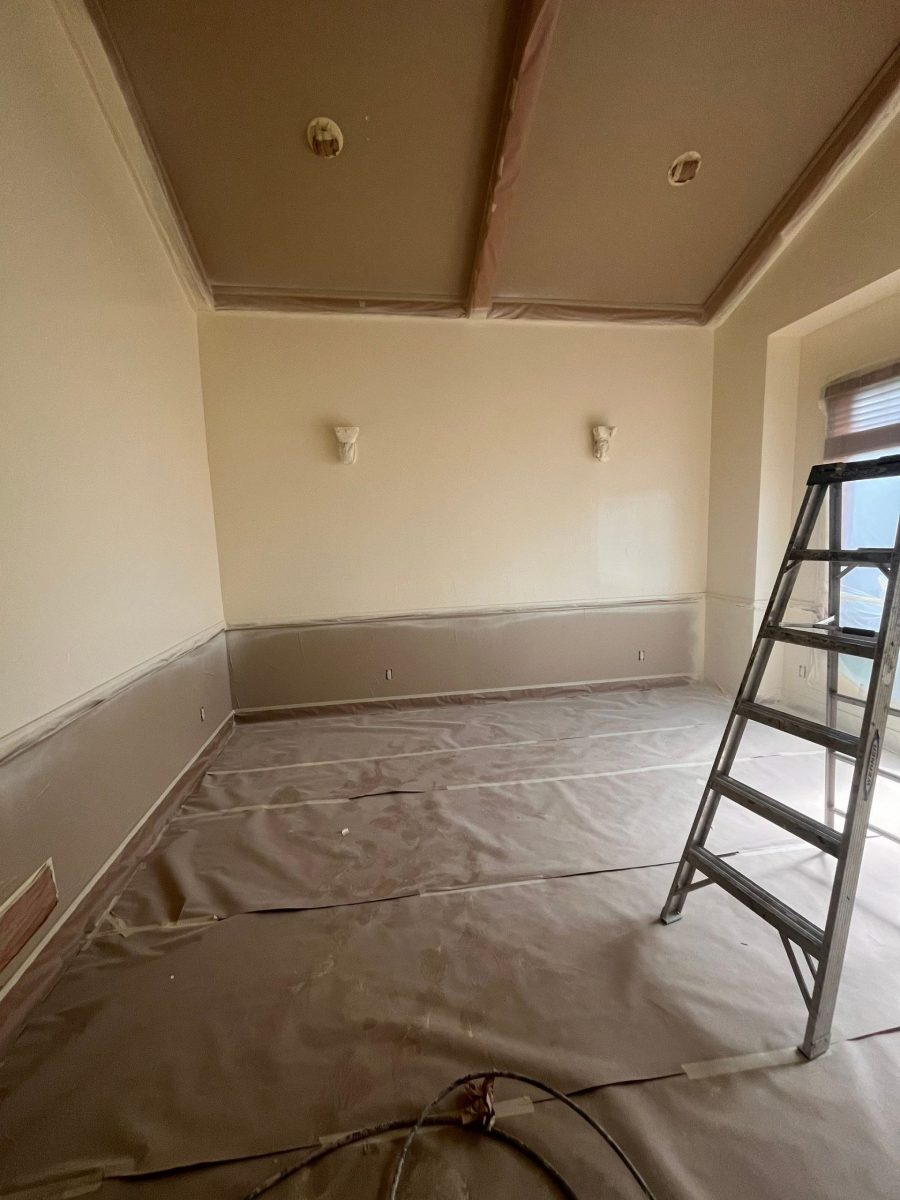 home interior with protective plastic during repaint Preview Image 21