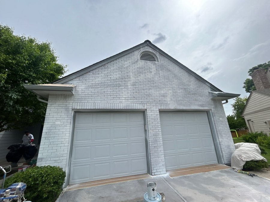 two car garage doors with painted brick Preview Image 9