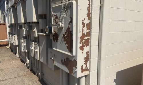 Rusted Utility Boxes & Conduits