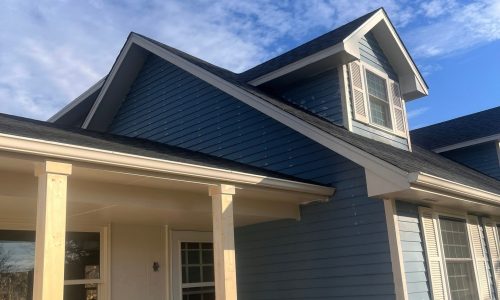 Front of House During Painting