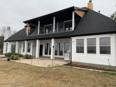 Brick Exterior Painting - front of house