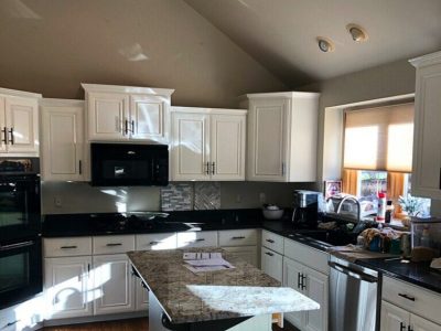 Oak Cabinet Painting Conversion after