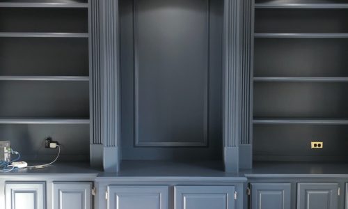 Built In Book Case Repainted