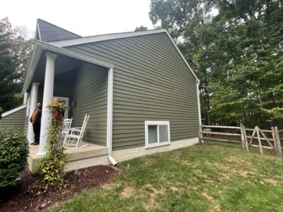 Side View of Completed Residential Exterior Painting Project in New Market, MD by CertaPro Painters of Frederick, MD - Angle 3