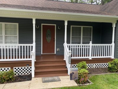 blue siding exterior