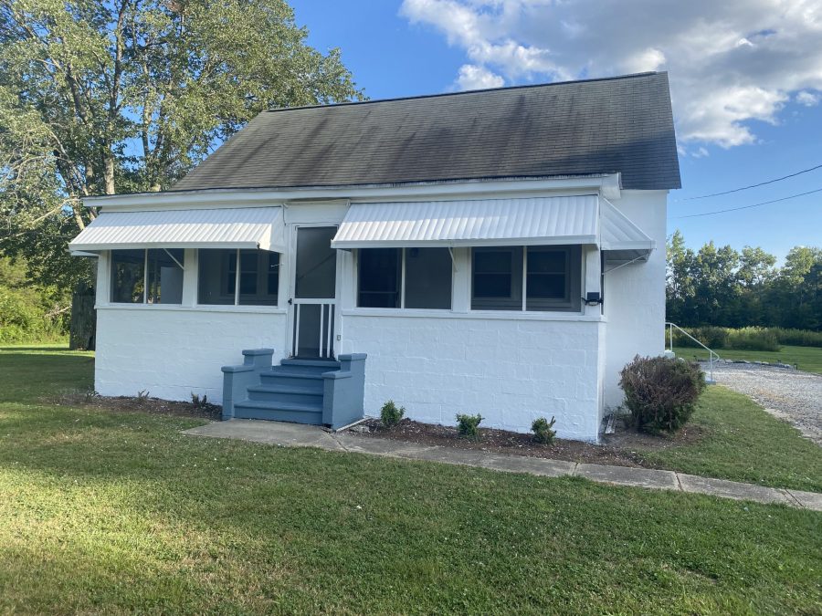 exterior of home after painting white