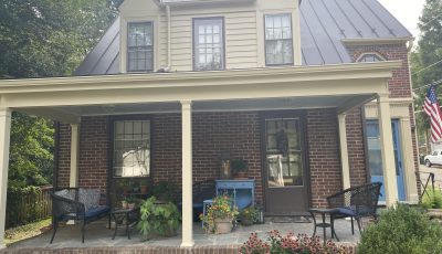 after painting brick home accents with no wood damage