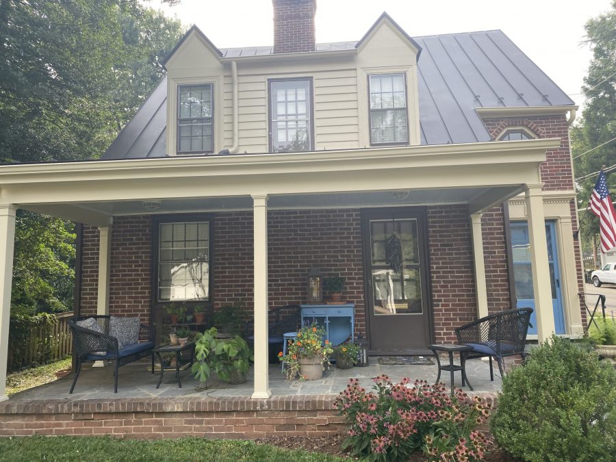 after painting brick home accents with no wood damage