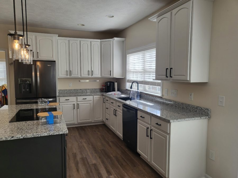 after cabinet painting white cabinets