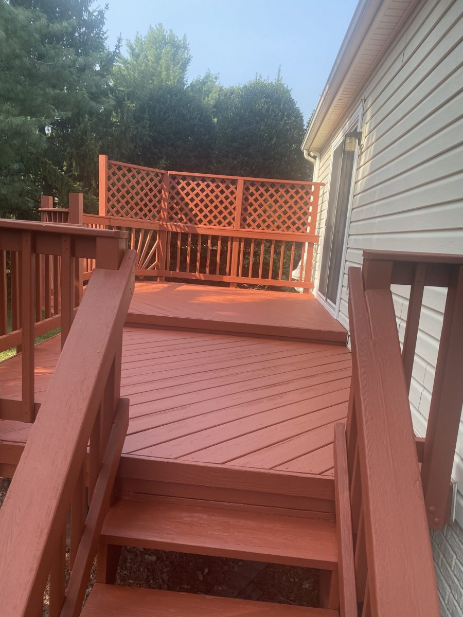 painted outdoor wood steps leading to deck Preview Image 2