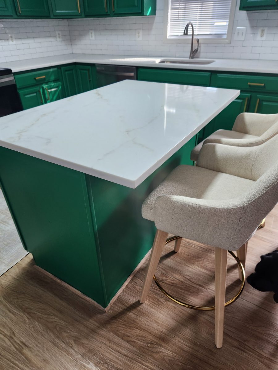 home kitchen with green painted cabinets Preview Image 2