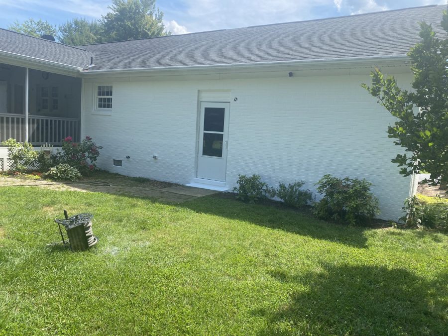 white brick home exterior painted by certapro back view Preview Image 2