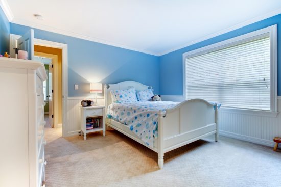 Painted Blue Bedroom