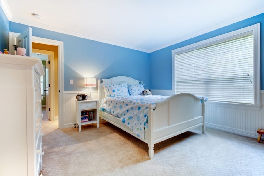 Painted Blue Bedroom
