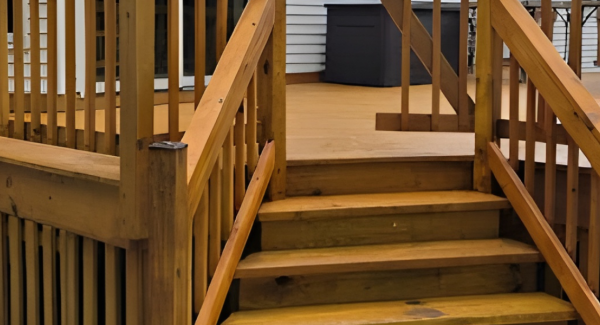 Manalapan exterior deck staining and prep.