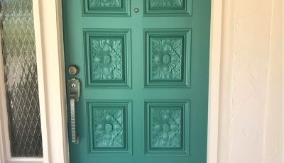 turquoise door