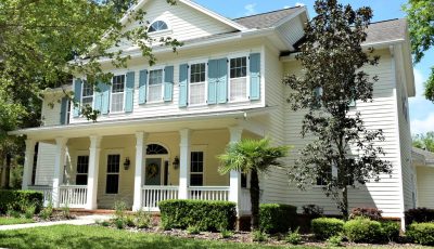 Soft White Exterior Traditional Style With White Trim