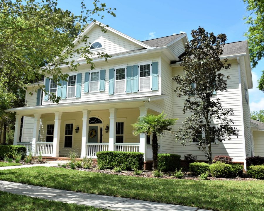 Soft White Exterior Traditional Style With White Trim
