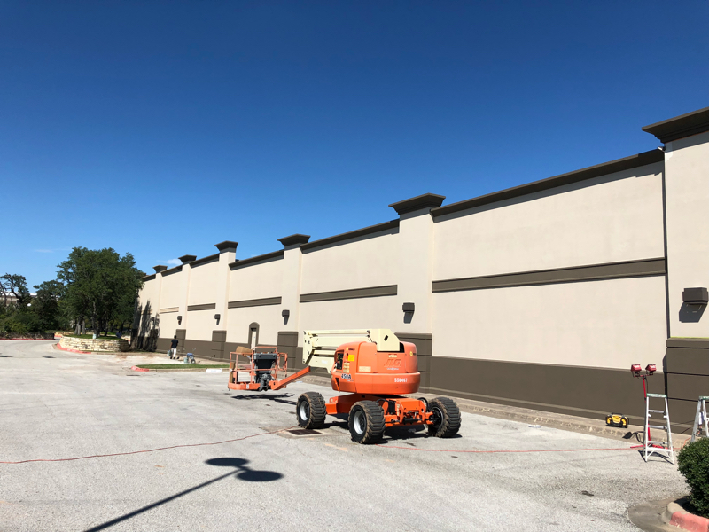 waco tx exterior commercial painting beige and black