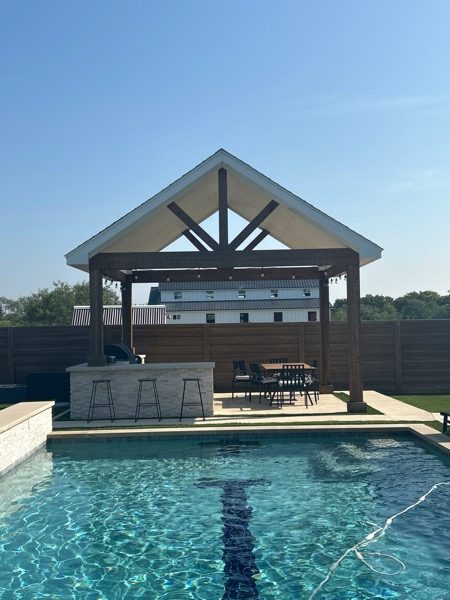 Outdoor Pool Pergola Before Exterior Painting Preview Image 6