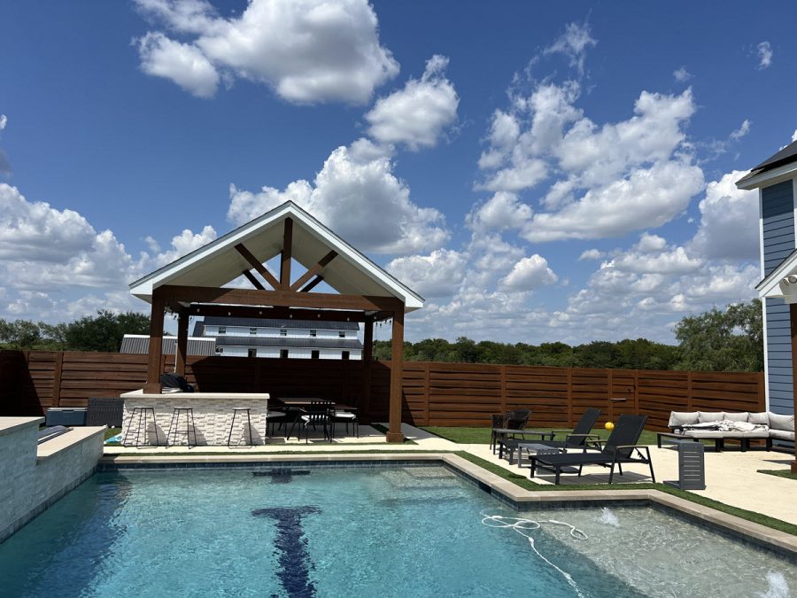 Pool Pergola After Staining Aquilla, TX Preview Image 4