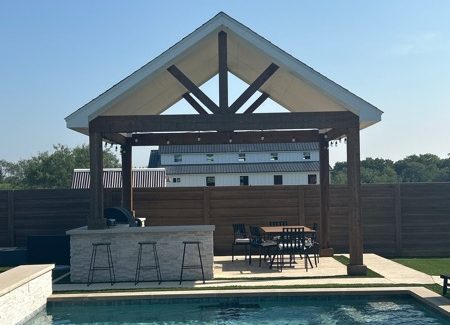 Outdoor Pool Pergola Before Exterior Painting