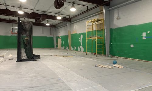 Collierville Gym Painting Project - Work in Progress