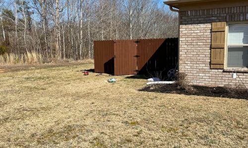 Now the fence color provides a bit of contrast to the house
