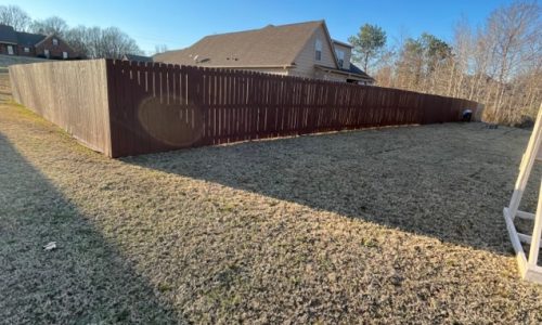 The fence is protected along its entire length