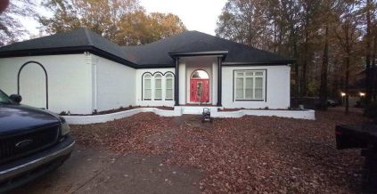 A brick house painted in Olive Branch, MS. ...
