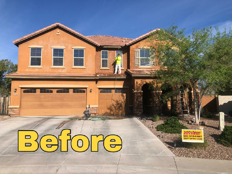 A home in Wadell, Arizona before exterior painting by CertaPro.