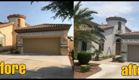 Litchfield Park before and after pictures of exterior house painting
