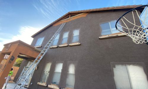 Quick progress is made on the exterior surfaces