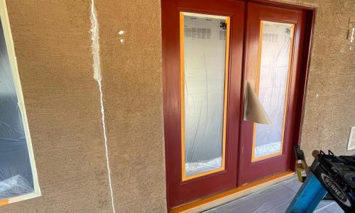 patio ceiling repair and trim painting