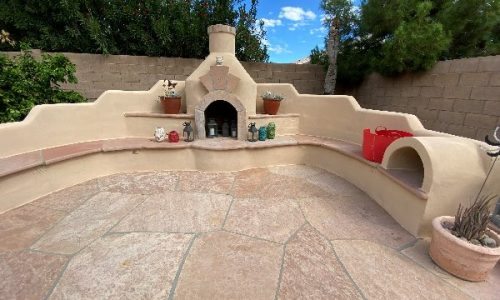 Bleached out and cracked patio