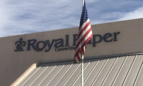 Poor contrast for the company logo