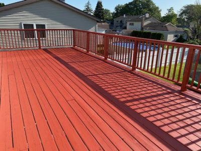 Professional deck painting project in Lombard, IL