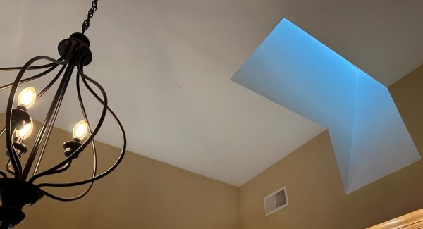 repaired bathroom ceiling