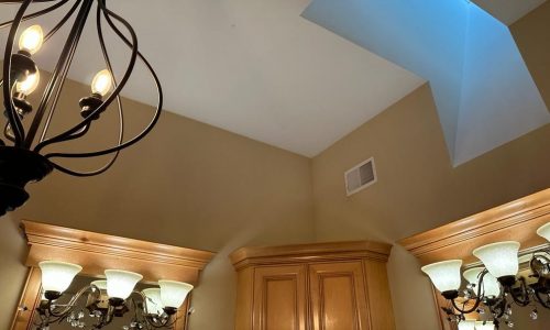 Repaired Bathroom Ceiling After