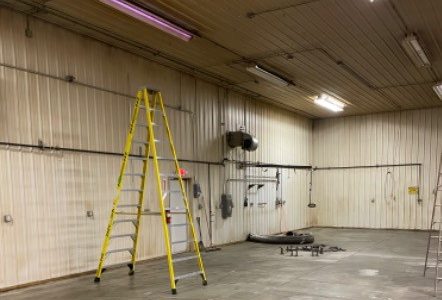 Warehouse before we started painting.