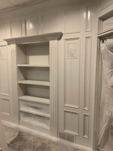 Cabinets during painting
