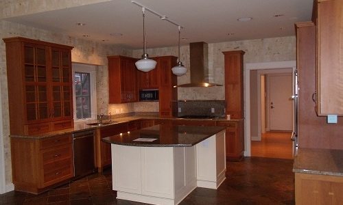 Stained Wood Kitchen Cabinets