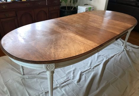 Table before refinishing project