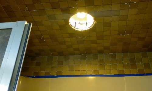 Bathroom Ceiling & Wall Restoration (Before)