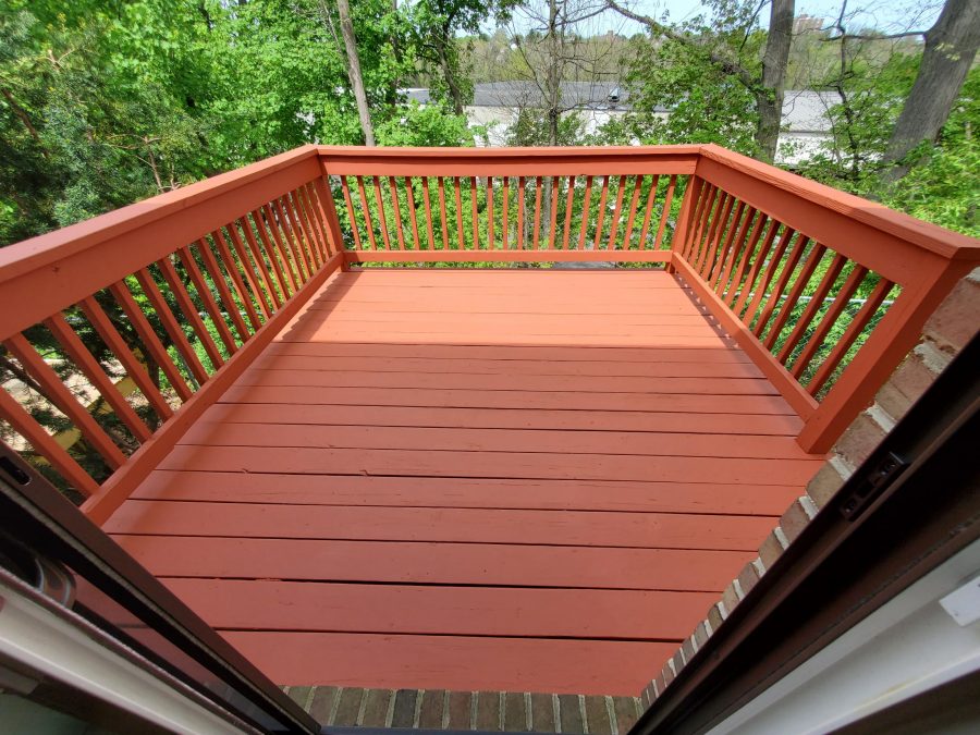 Completed Red Deck Painting Project by CertaPro Painters of the Greater Lehigh Valley Preview Image 3