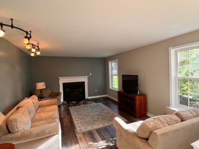 Completed Residential Living Room Painting Project in Macungie, PA - Angle 3