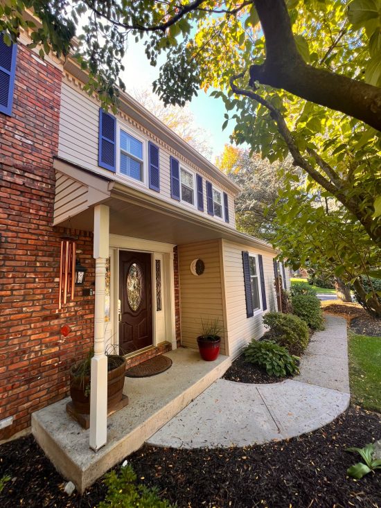 Front Angle of house in Allentown, PA, after completed residential exterior painting project by CertaPro Painters of the Greater Lehigh Valley - Angle 2