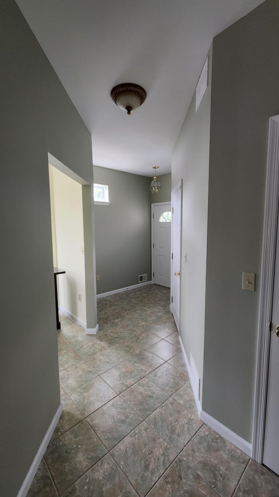 Hallway in Northampton, PA after completed residential interior painting project by CertaPro Painters of the Greater Lehigh Valley - Angle 2