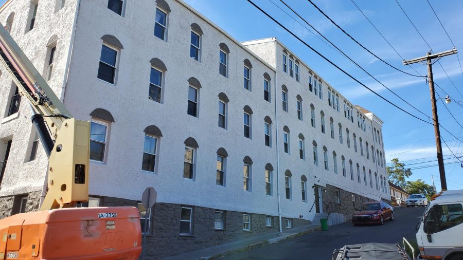 Front Angle of River Rock Management after completed commercial exterior painting project by CertaPro Painters of the Greater Lehigh Valley Preview Image 1